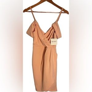 Superdown Draped Peach Dress